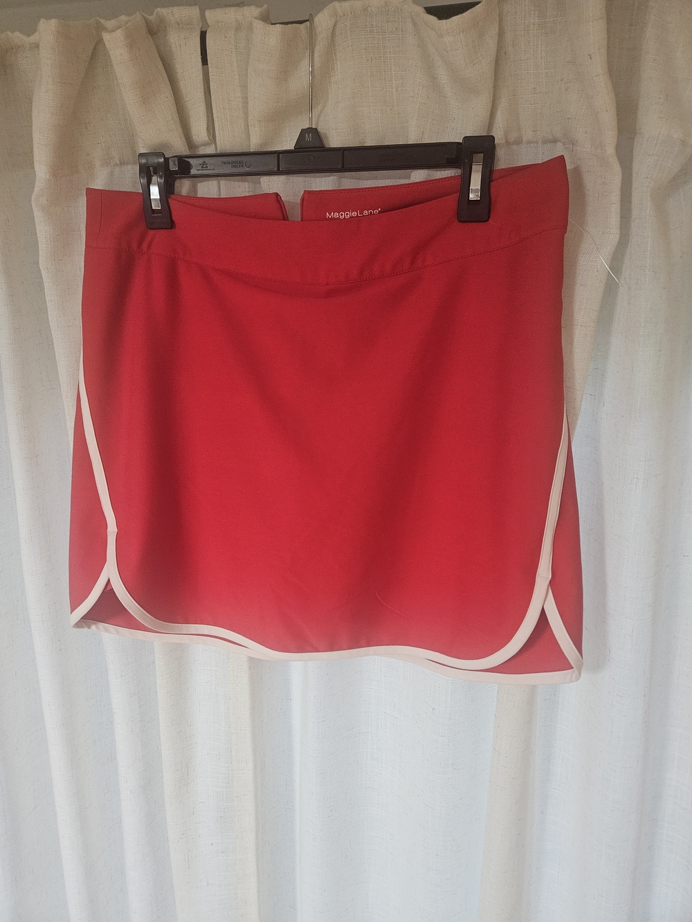 Maggie Lane Red Athletic Mini Skirt with White Trim